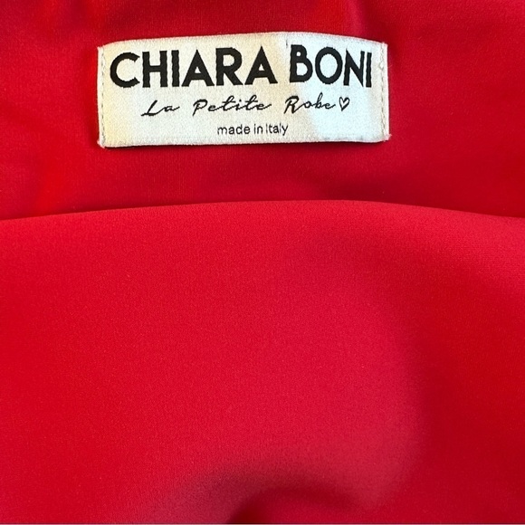 Chiara Boni La Petite Robe Dilia Ruffle Evening Gown in Red 4 - Picture 5 of 13